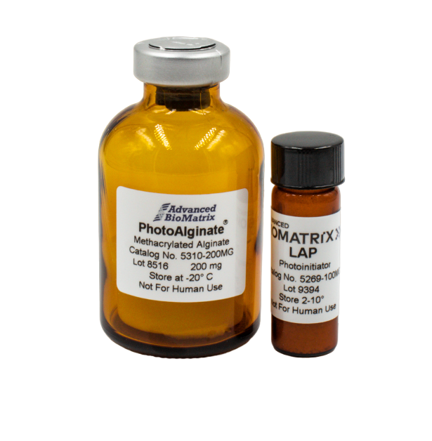 lyophilized Methacrylated Chitosan powder and Irgacure Photoinitiator