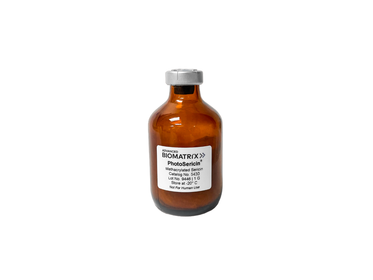 Bottle with methacrylated Sericin
